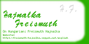 hajnalka freismuth business card